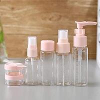 7pcs/set Cosmetic Makeup Travel Partner Bottles Empty Spray Bottle Cosmetic Containers Plastic Packaging Jars