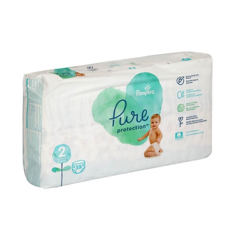 Pampers Pure Protection Diapers - Size 2, 120 Count, Hypoallergenic Premium  Disposable Baby Diapers