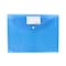 Atlas Document Bag with Card and Button Blue