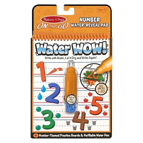 Melissa And Doug On The Go Number Water Wow Reveal Pad Multicolour