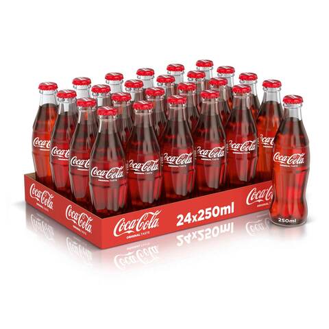 Buy Coca cola soft drink 250 ml x 24 pieces Online  Shop Beverages on