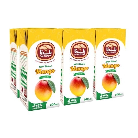 Baladna Long Life Mango Juice 200mlx6&#39;s