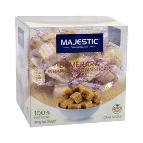 Majestic Wrapped Brown Sugar Cubes 400g