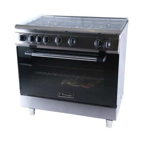 Tecnogas Gas Cooker P3X96G5VC 90X60 Cm Full Safety Stainless Steel
