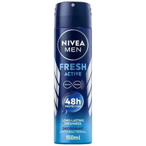 Buy NIVEA MEN Antiperspirant Spray for Men Fresh Active Fresh Scent 150ml in UAE