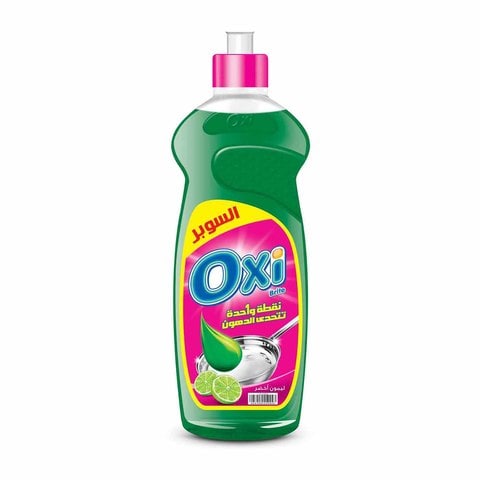 Oxi Dishwashing Liquid Cleaner - Green Lemon Scent - 1 Liter