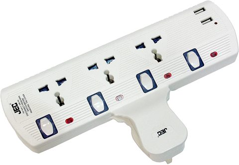 JEC 3 Way Extension Socket with USB- (EAD-5640-3(USB)