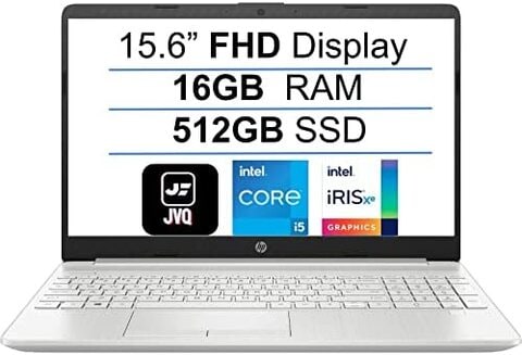 HP 15-DY Laptop, 15.6&quot; FHD 1080P IPS Display, 11th Gen Intel Quad-Core i5-1135G7 (Up to 4.2GHz), 16GB RAM, 512GB SSD (Webcam, Bluetooth, Wi-Fi, HDMI, Fingerprint Reader, Windows 11)