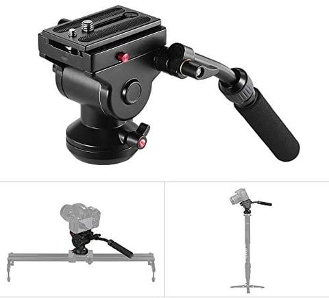 Promage Ds008H Video Camera Tripod Action Fluid Drag Pan Head Hydraulic Panoramic Photographic Head