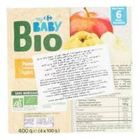 Carrefour Bio Organic Apple And Quince Baby Food 100g Pack of 4