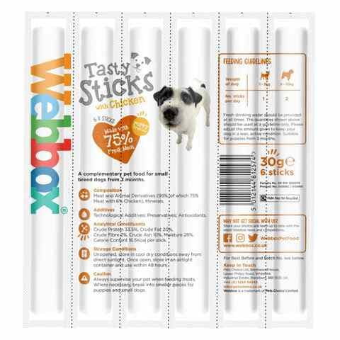 Webbox Dogs Delight Tasty Sticks With Chicken 30g Pack of 2