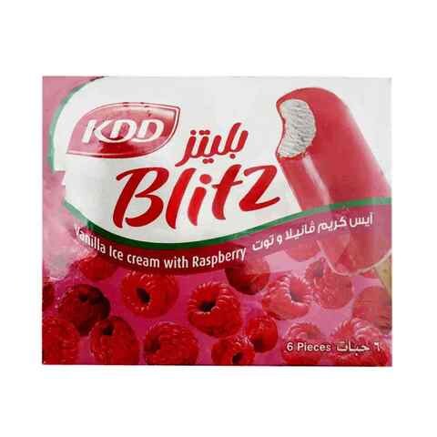 KDD Blitz Vanilla Ice Cream With Raspberry 62.5ml&times;6