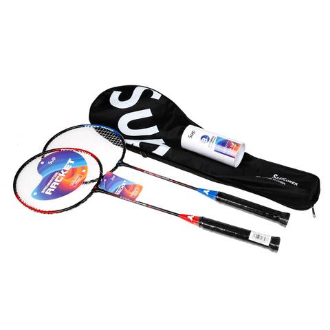 Supreme Sports Badminton Racket with Shuttlecock Set Multicolour 5 PCS