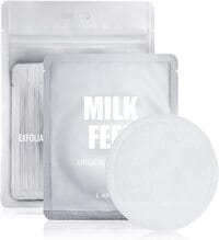Lapcos Milk Feel Cleansing Pad 7G Pack Of 10-100% Cotton Exfoliating Pad, Dead Skin Cells Care
