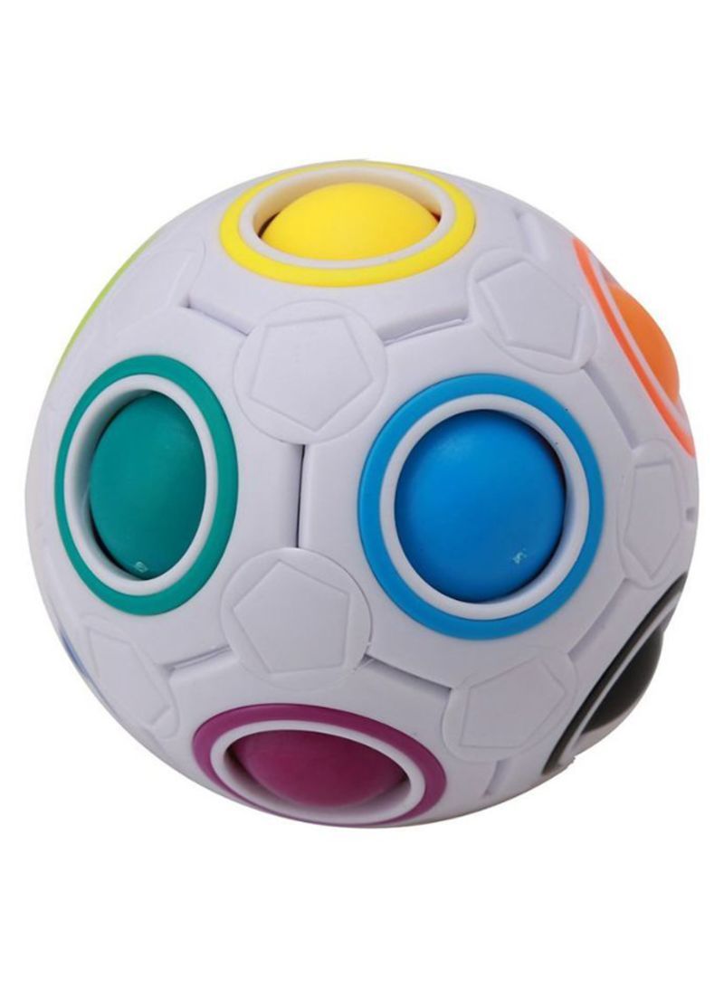 rubik's rainbow ball clam white fidget toy