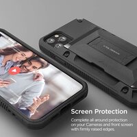 VRS Design Damda Glide Hybrid Sandstone designed for iPhone 11 Pro MAX case cover wallet [Semi Automatic] slider Credit card holder Slot [3-4 cards] &amp; Kickstand - Sand Stone