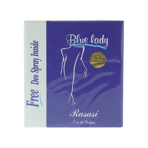 Rasasi Blue Lady Eau De Parfum With Deo Spray Blue 40ml