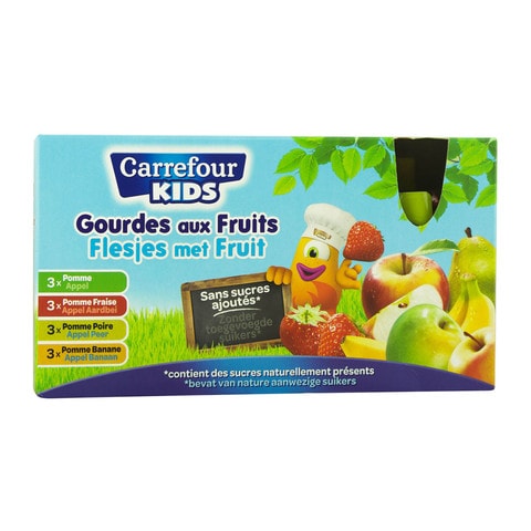 Carrefour Kids Mix Fruit Pouches 90g Pack of 12