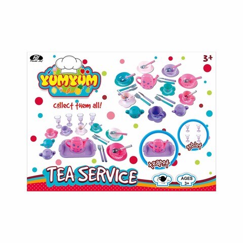Power Joy Yumyum Tea Service Playset Multicolour Pack of 25