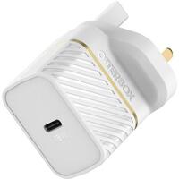 OtterBox UK Fast Wall Charger Bundle USB-C 18W PD + USB-C to USB-C Cable 1M - for Apple iPad Pro, Samsung, Nintendo Wii &amp; Compatible USB-C Devices - White