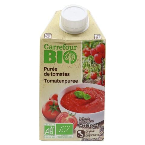 Buy Carrefour Bio Tomato Puree 500g in UAE