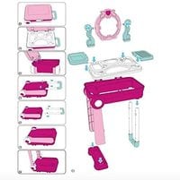 Generic Makeup Toy Set, Beauty Princess Dressing Table and Suitcase 2 in 1 For Ages 3+