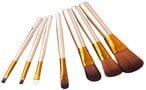 اشتري COOLBABY 7-Piece Makeup Brushes Set With Metal Box- Gold في الامارات