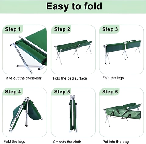 Double camping bed outlet on legs