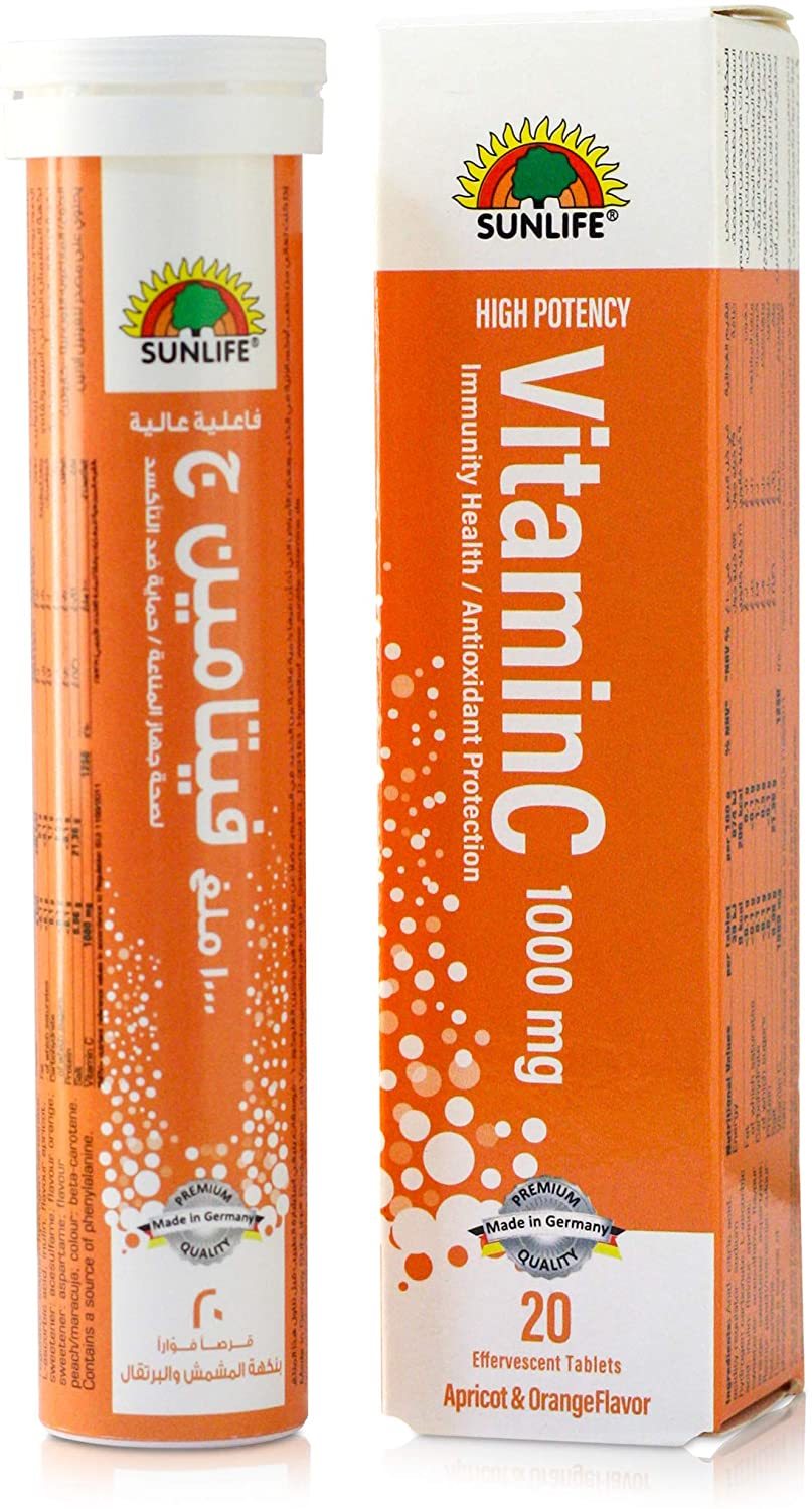 Buy Sunlife Effervescent Vitamin C 1000 Mg Tab S Online Shop Health Fitness On Carrefour Uae