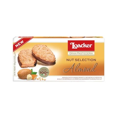 Buy Loacker Nut Selection Cookies Mandorla 100g in Saudi Arabia