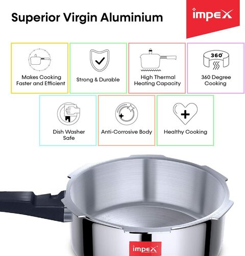 impex steel pressure cooker 3 litre