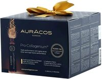 Auracos Pro Collagenium High Performance Anti Aging Drink Three Pack Combo + Free Pocket Makeup Mirror