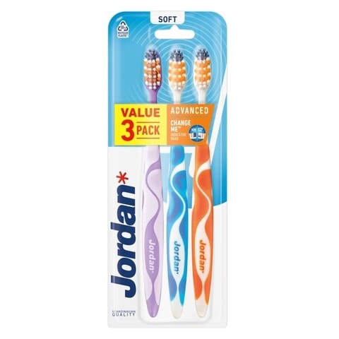 Jordan Advanced Soft Cleaning Toothbrush Multicolour 3 count