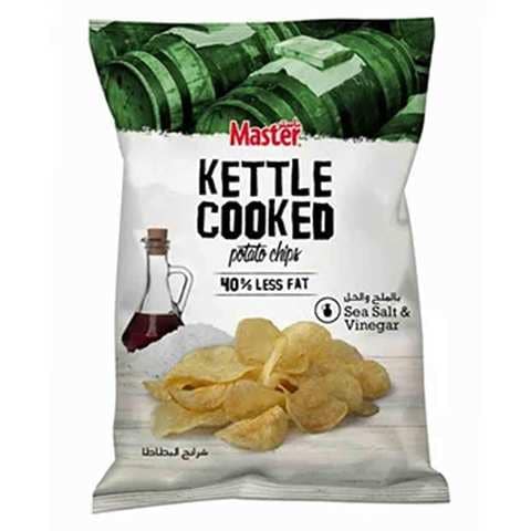 Master Chips Potato Kettle Cooked Sea Salt And Vinegar 150 Gram
