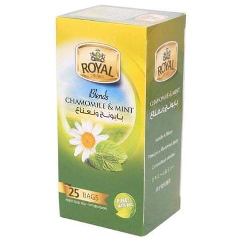 Royal Herbs Blends Chamomile and Mint Tea 25 Tea Bags