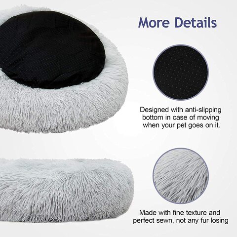 Plush donut 2024 dog bed