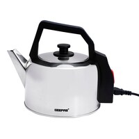 Geepas Gk9892 3L Stainless Steel Electric Kettle - Portable Detachable Power Cord Fast Boil Quiet For General Use, Stainless Steel Body | Auto Off &amp; Boil Dry Protection | Ideal For Tea, Coffee &amp; Water