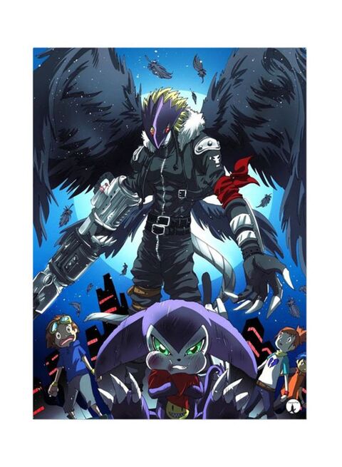 Metal Plate Of The Anime Digimon Poster Multicolour