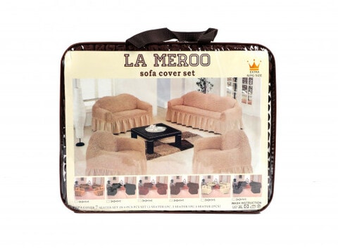 Buy Sofa Cover Set, LA MEROO, Spandex Non Slip Soft, 85% Polyster & 15%  Spandex, 7 Seater, Washable Furniture Protector (Chocolate) Online - Shop  Home & Garden on Carrefour UAE