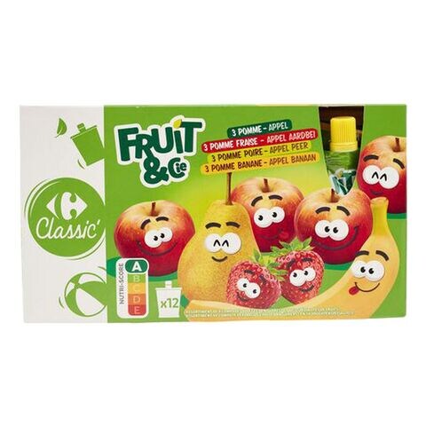 Carrefour Classic Compote Assortment 90g Pack of 12