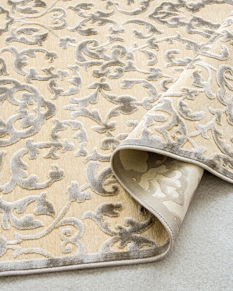 Carpet Argento Cream 3115F 600 x 385 cm. Knot Home Decor Living Room Office Soft &amp; Non-slip Rug
