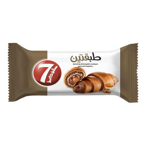 7days Chocolate and vanilla croissant with caramel filling 90 g