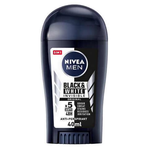 Nivea Men  Antiperspirant Stick for Men  Black &amp; White Invisible Original 40ml