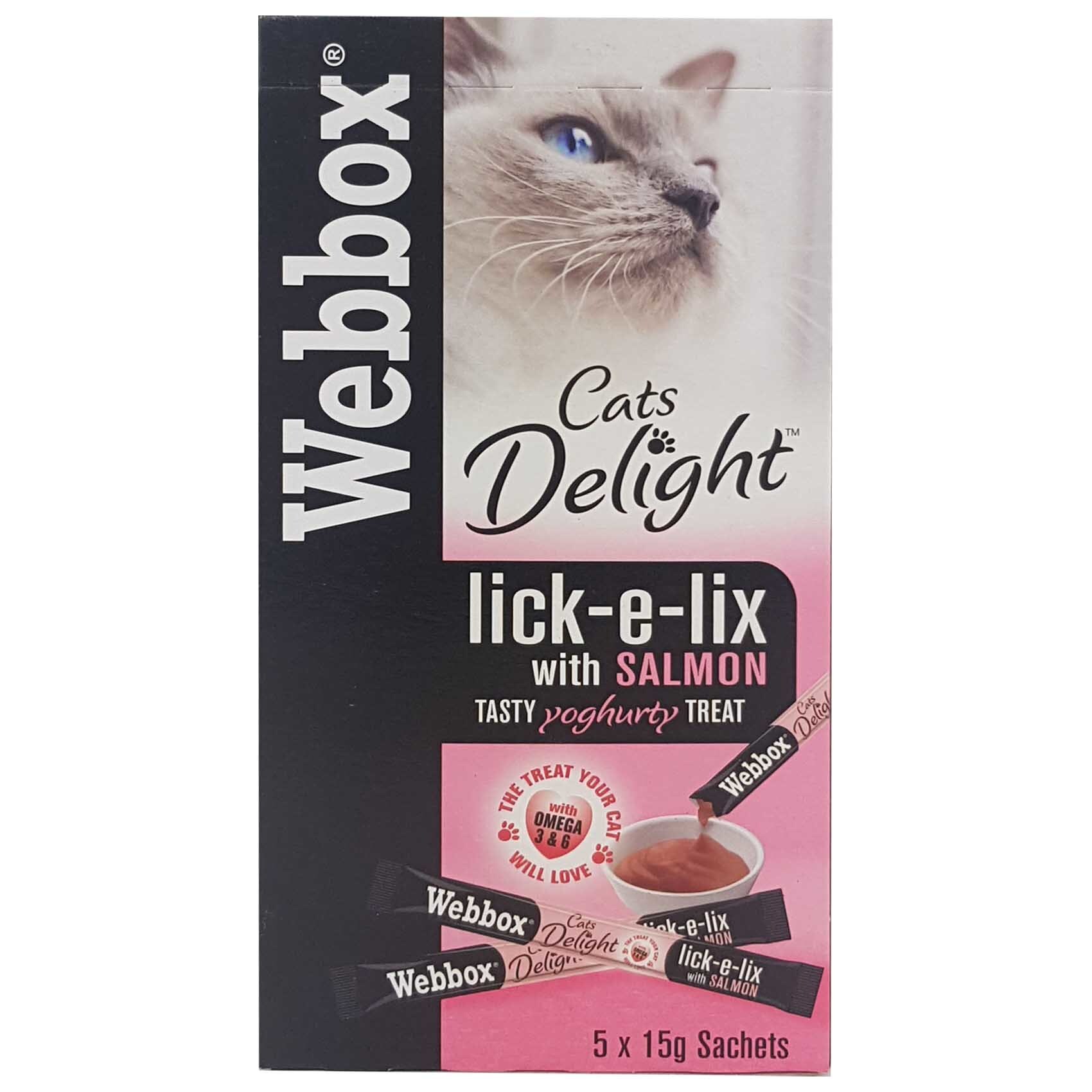 Buy box Cat Delight LickeLix Salmon and Yoghurt 15g x Pack of 5