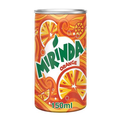 Mirinda Orange, Carbonated Soft Drink, Cans, 150ml