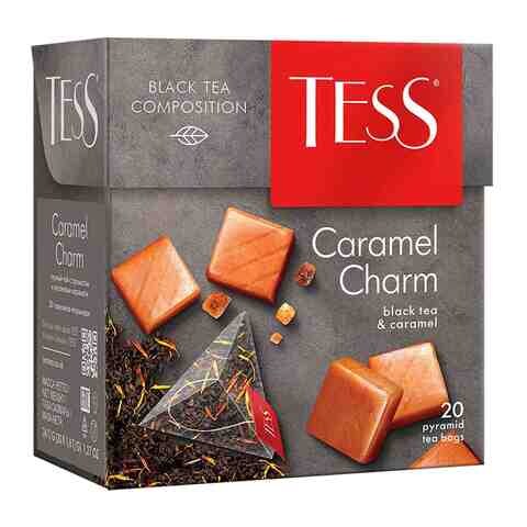 Buy Tess Caramel Charm Black Pyramid 20 Tea Bags in UAE