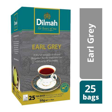 اشتري ديلما شاي أسود سيلاني بنكهة البرغموت 50 جرام ×  25 كيس في السعودية