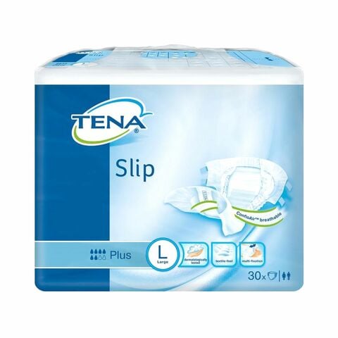 Tena Slip Plus Adult Diaper Large White 30 Diapers