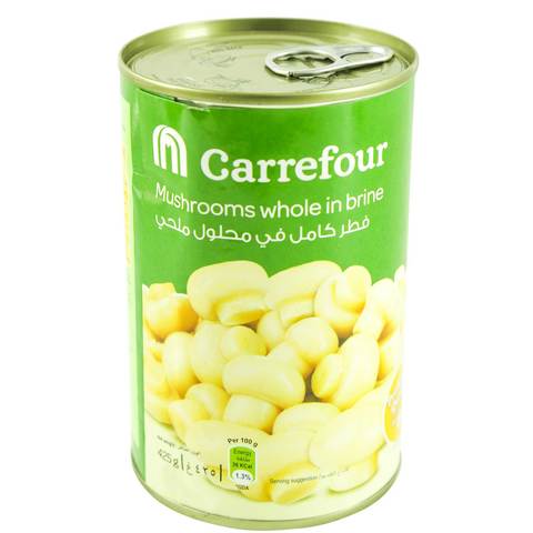 كارفور فطر كامل في الماء المالح 425 غرام