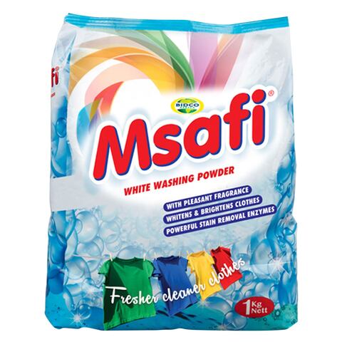 Bidco Msafi White Washing Detergent Powder 1kg